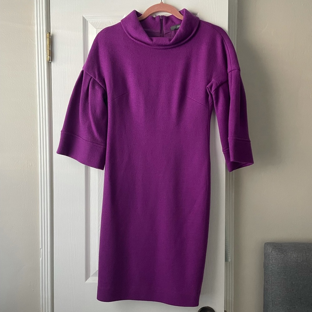 Per Se purple pre-loved wool dress